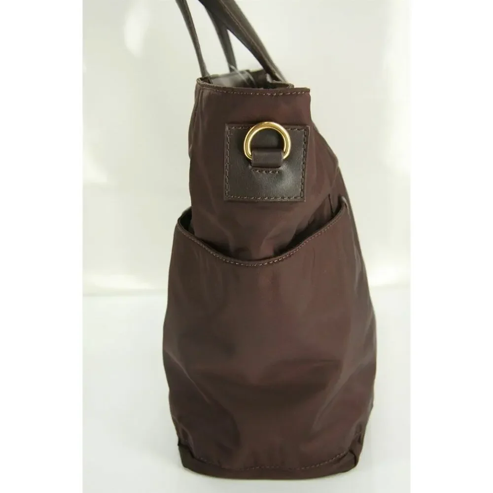 Marc Jacobs by Brown Preppy Nylon Eliz-a-baby Tote bag Shopper Logo